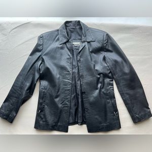 BOSI Colombian Womens Black 100% Leather Fitted Jacket